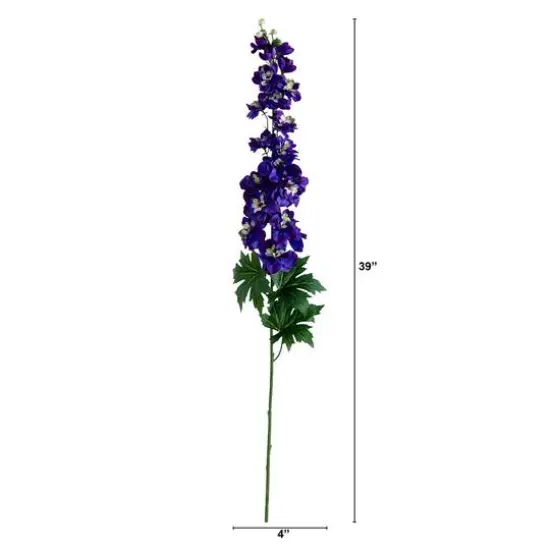 39" Blue Delphinium Flower Stems, 3ct. {7}
