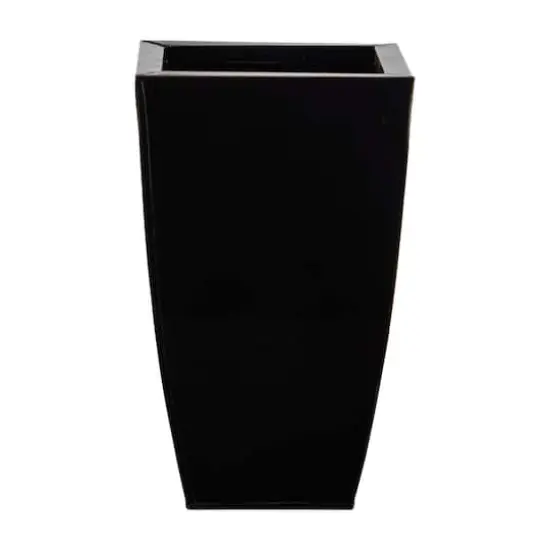 13" Black Tapered Square Metal Planter {1}