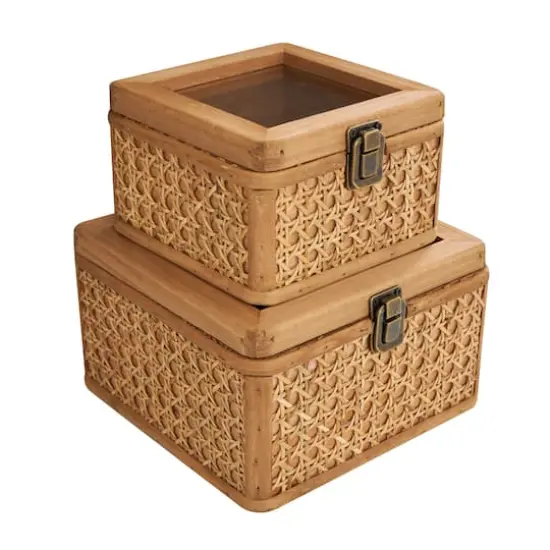 Brown Wooden Box Set {6}