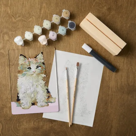 5" x 7" Kitten Paint-by-Number Acrylic Surface Kit by Artist's Loft&reg; {1}