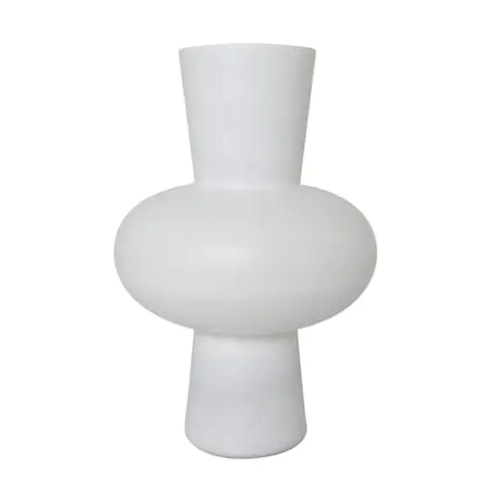White Glass Trumpet Vase Set {4}