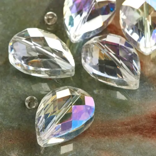 Crystal Glass Teardrop Beads, 25mm by Bead Landing&trade; {3}
