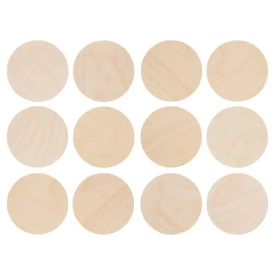 Good Wood by Leisure Arts 4" Round Wood Coasters, 12ct. {1}