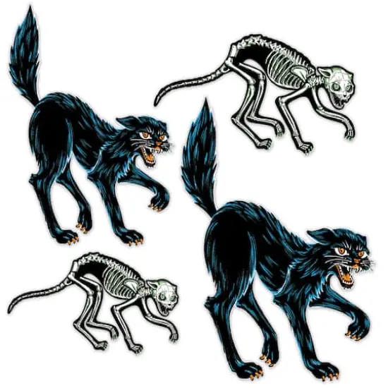 Beistle Vintage Halloween Jointed Cats {1}