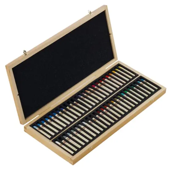Sennelier Picasso 50 Color Oil Pastel Wood Box Set {3}