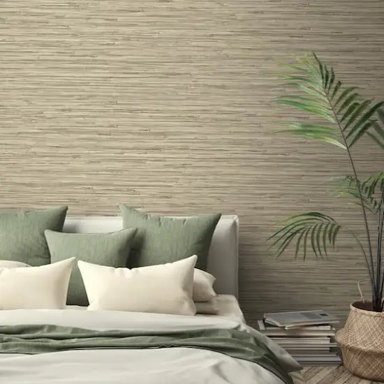 Surface Style Tiki Texture Peel & Stick Wallpaper Oatmeal {3}