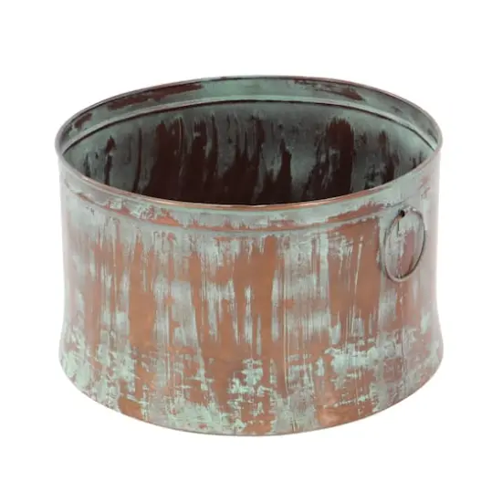 Copper Metal Rustic Planter Set {4}