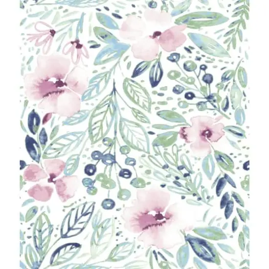 RoomMates Clara Jean April Showers Peel & Stick Wallpaper Pink/Green {1}