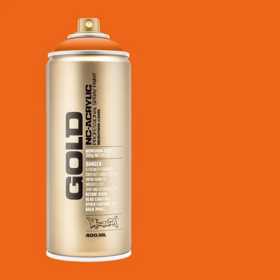 Montana&trade; Gold Acrylic Professional Spray Paint G2070 Orange {4}