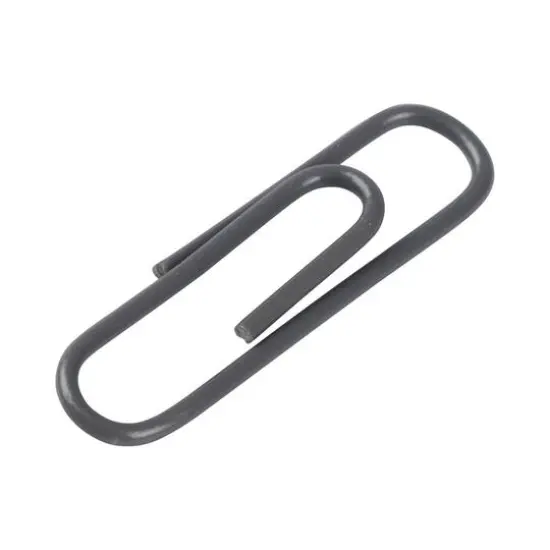 JAM Paper 1" Colorful Standard Paper Clips, 2 Packs of 100 Gray {6}