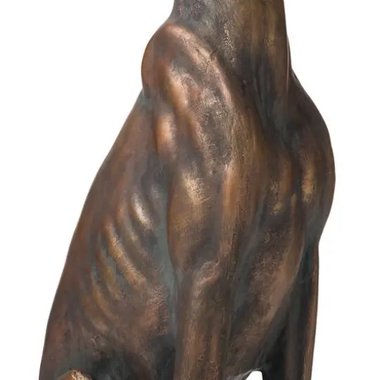 Glitzhome&reg; 30" Sitting Left Greyhound Dog Statue {9}