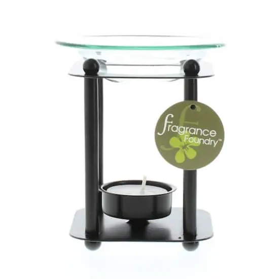 4.5" Modern Art Metal & Glass Candle Oil Warmer {4}
