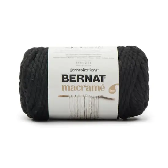 Bernat&reg; Macram&eacute;&trade; Yarn Black {1}
