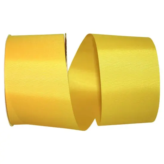 The Ribbon Roll 3" x 50yd. Grosgrain Allure Solid Ribbon Yellow {1}