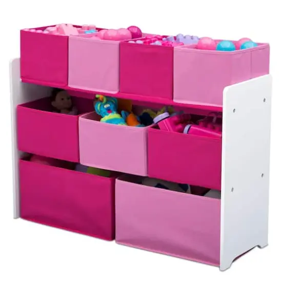Delta Children Deluxe Multi Bin Toy Organizer with Storage Bins Pink {4}