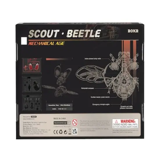 ROKR&reg; Mechanical Age Scout Beetle LED 3D Puzzle Kit {6}
