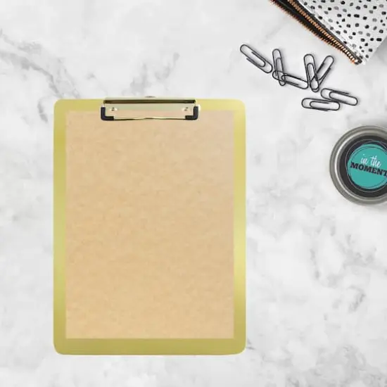 JAM Paper Letter Size Aluminum Clipboard Gold {6}