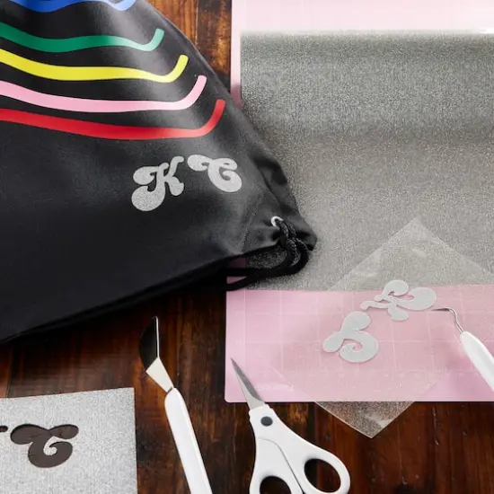 Siser&reg; Glitter Heat Transfer Vinyl, 36" Silver Confetti {3}