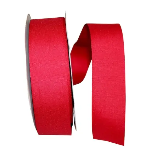 The Ribbon Roll 1.5" x 50yd. Soliterra Taffeta Solid Ribbon Cranberry {1}