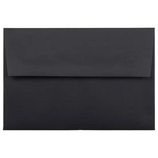 JAM Paper A8 Black Linen Gold Foil Lined Invitation Envelopes {3}
