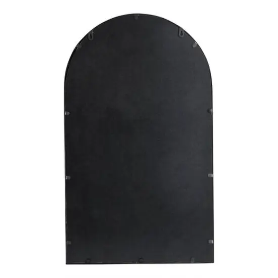 Glitzhome&reg; 33" Black Arched Windowpane Wall Mirror {8}