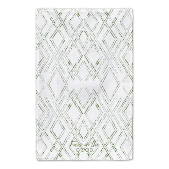 Focus on the Good Tea Towel Set White/Green {5}
