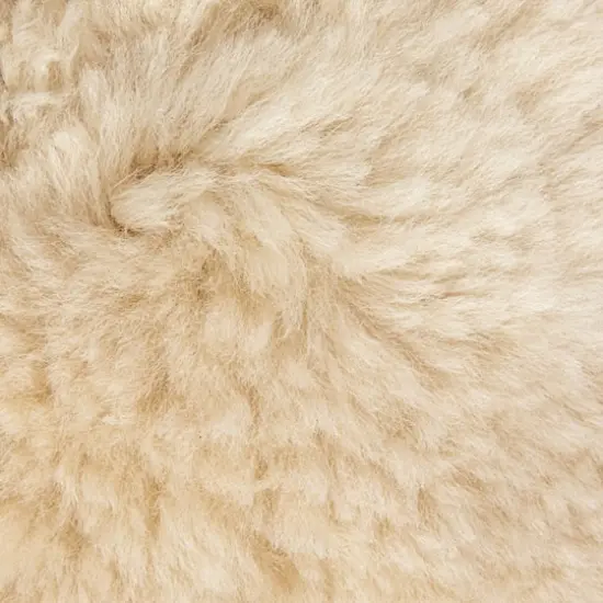 Hello Honey&reg; 12" Cream Soft Sheepskin Orb Pillow {5}