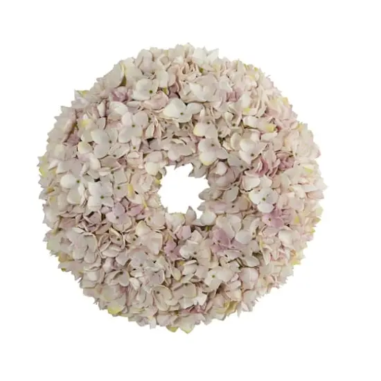 16'' White Hydrangea Wreath {1}