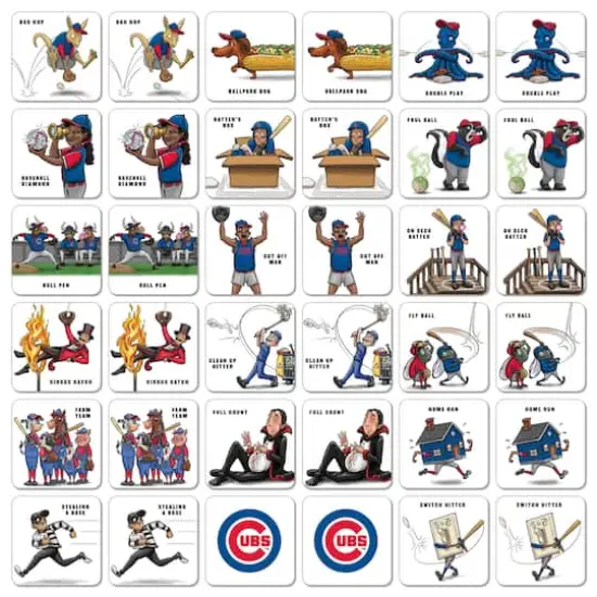 Major League Baseball Licensed Memory Match Game Chicago Cubs {4}