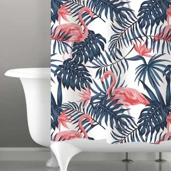 Bath Bliss Flamingo Design Shower Curtain {4}