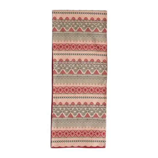 Hello Honey&reg; 72" Multicolor Embroidered Woven Jacquard Reversible Table Runner {1}