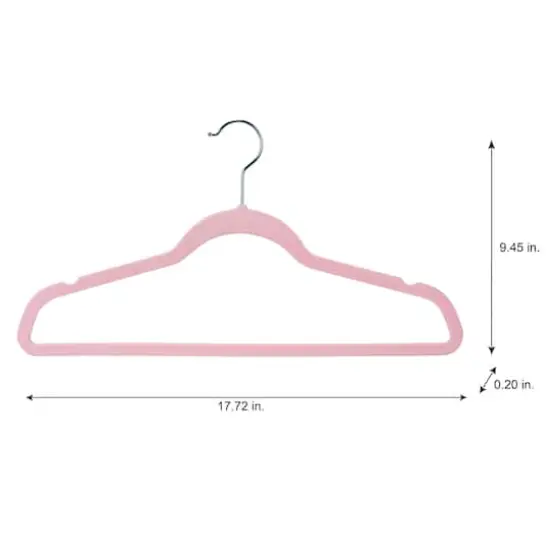 Laura Ashley Slim Velvet Hangers, 25ct. Blush {6}