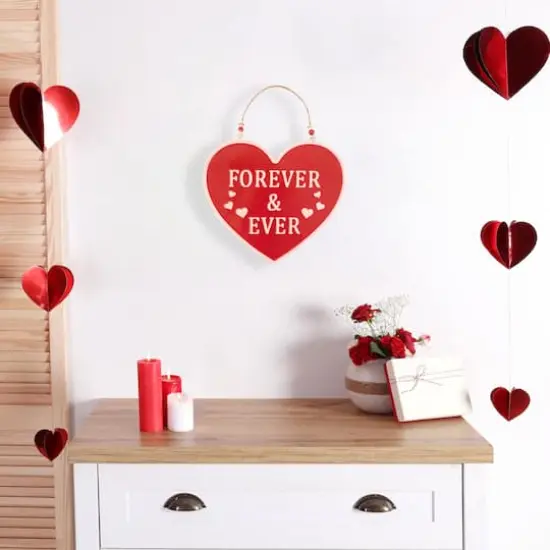 13.75" Forever & Ever Valentine's Day Wall Decoration {3}