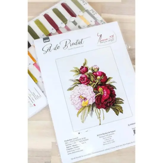 Luca-S Bouquet with Peonies Counted Cross Stitch Kit {3}