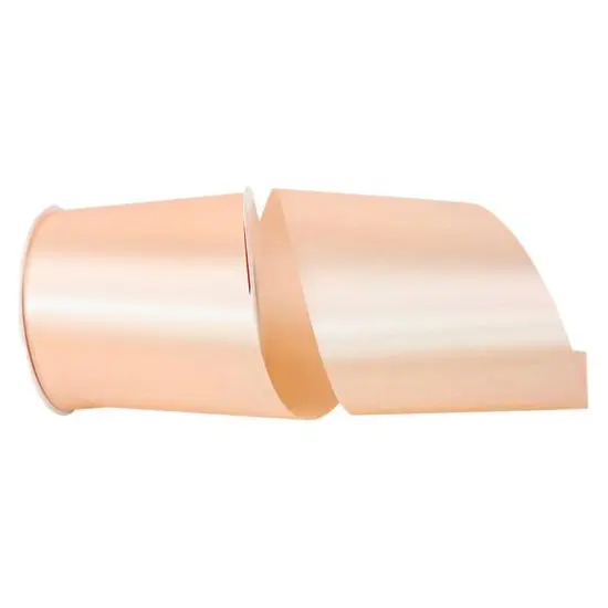 JAM Paper 4" x 50yd. Satin Allure Single Face Ribbon Petal Peach {1}
