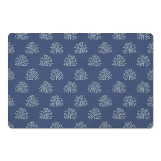 Blooming Bush Floor Mat Navy {1}