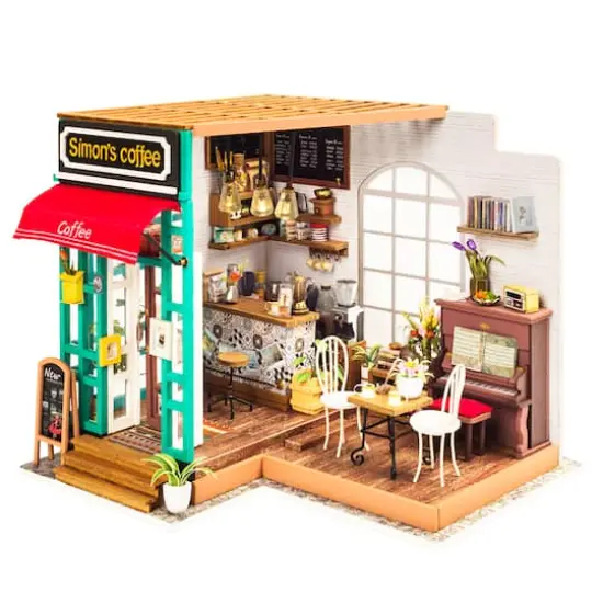 Rolife&reg; Simon's Coffee Shop DIY Miniature House Kit {1}