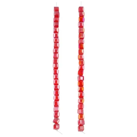 Red Faceted Glass Cube Beads, 5mm by Bead Landing&trade; {4}