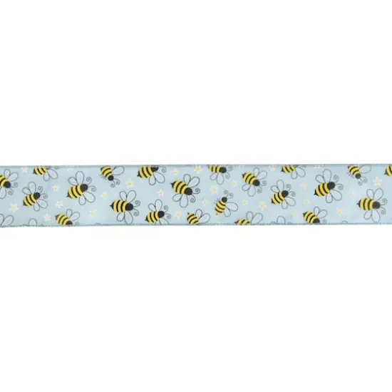 2.5" x 10yd. Bumblebee Design Wired Spring Craft Ribbon {1}