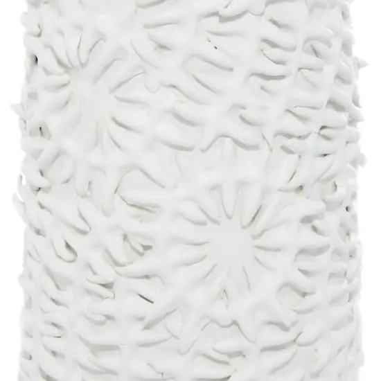 White Ceramic Contemporary Vase, 21" x 6" x 6" {6}