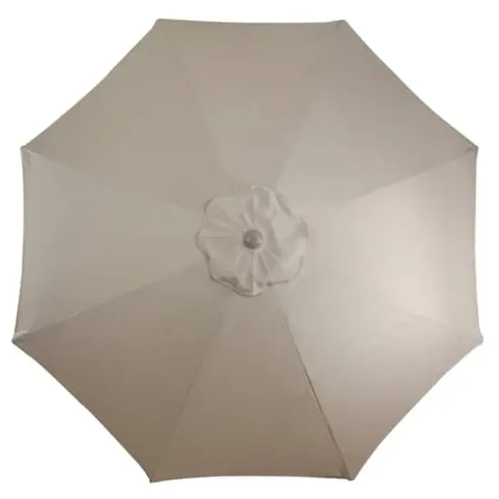 9ft. Outdoor Patio Market Umbrella with Hand Crank & Tilt Taupe/Brown {5}