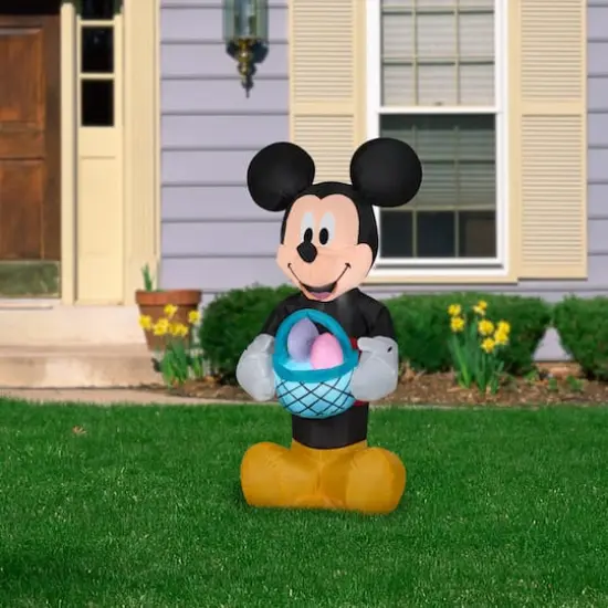3.5ft. Airblown&reg; Inflatable Mickey with Easter Basket {3}