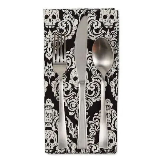 DII&reg; Graveyard Damask Embellished Dinner Napkins, 6ct. {3}