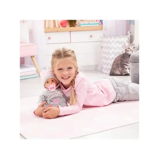 Bayer Design 15" First Words Baby Doll in Gray Snail Outfit {3}