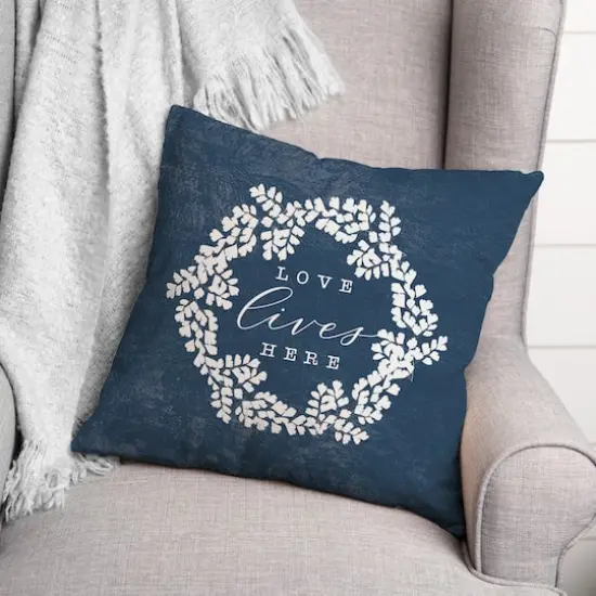 Love Lives Here Throw Pillow 18" x 18" {3}