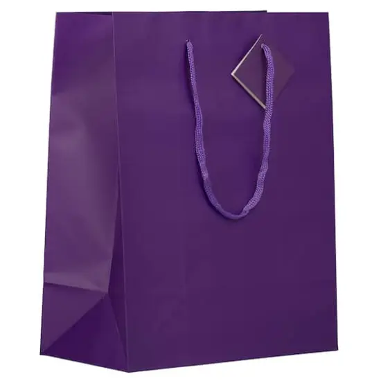 JAM Paper Large Matte Gift Bags, 100ct. Purple {1}