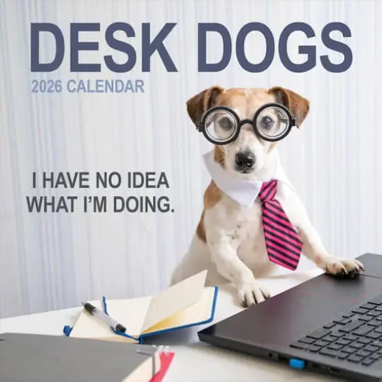 2026 Desk Dogs Wall Calendar {1}
