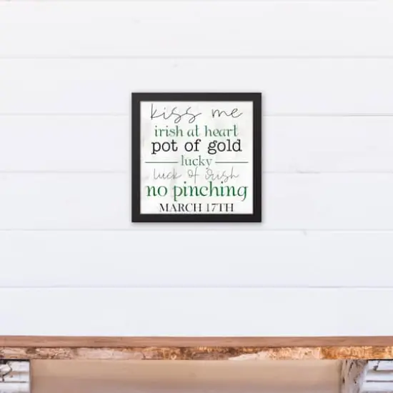 Irish St Patricsk Saying Framed Canvas 12" x 12" Black Framed Canvas {4}