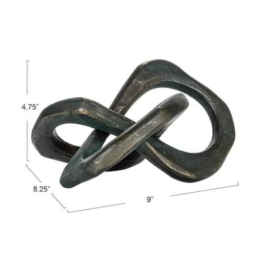 Hello Honey&reg; 9" Cast Metal Knot Figurine Black {4}