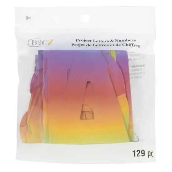 4" Rainbow Project Letter, Numbers & Characters by B2C&trade; {3}